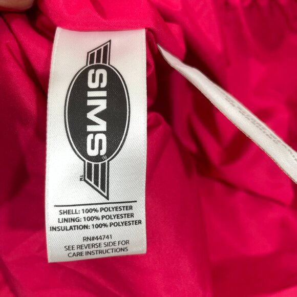 SIMS Women’s Size L Snowboard Jacket Pink‎ Brown Geometric Zip Snap Button I - Picture 8 of 9